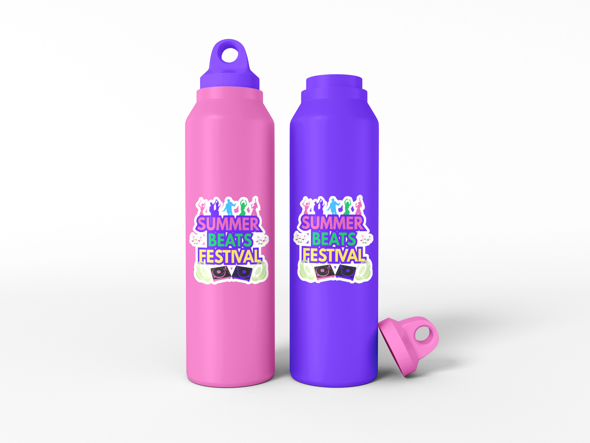 Water Bottle Festival Sticker (6×6 cm)